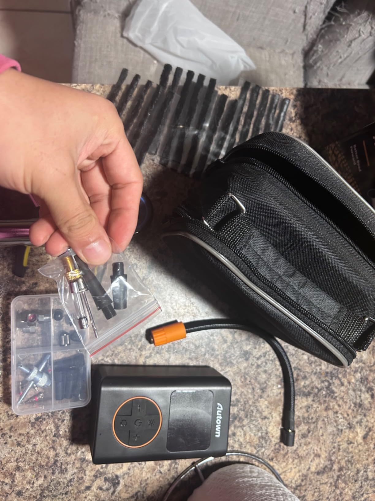 AUTOWN Flat Tire Repair Kit with Air Compressor, Professional Tire Plug Kit customer photo 2