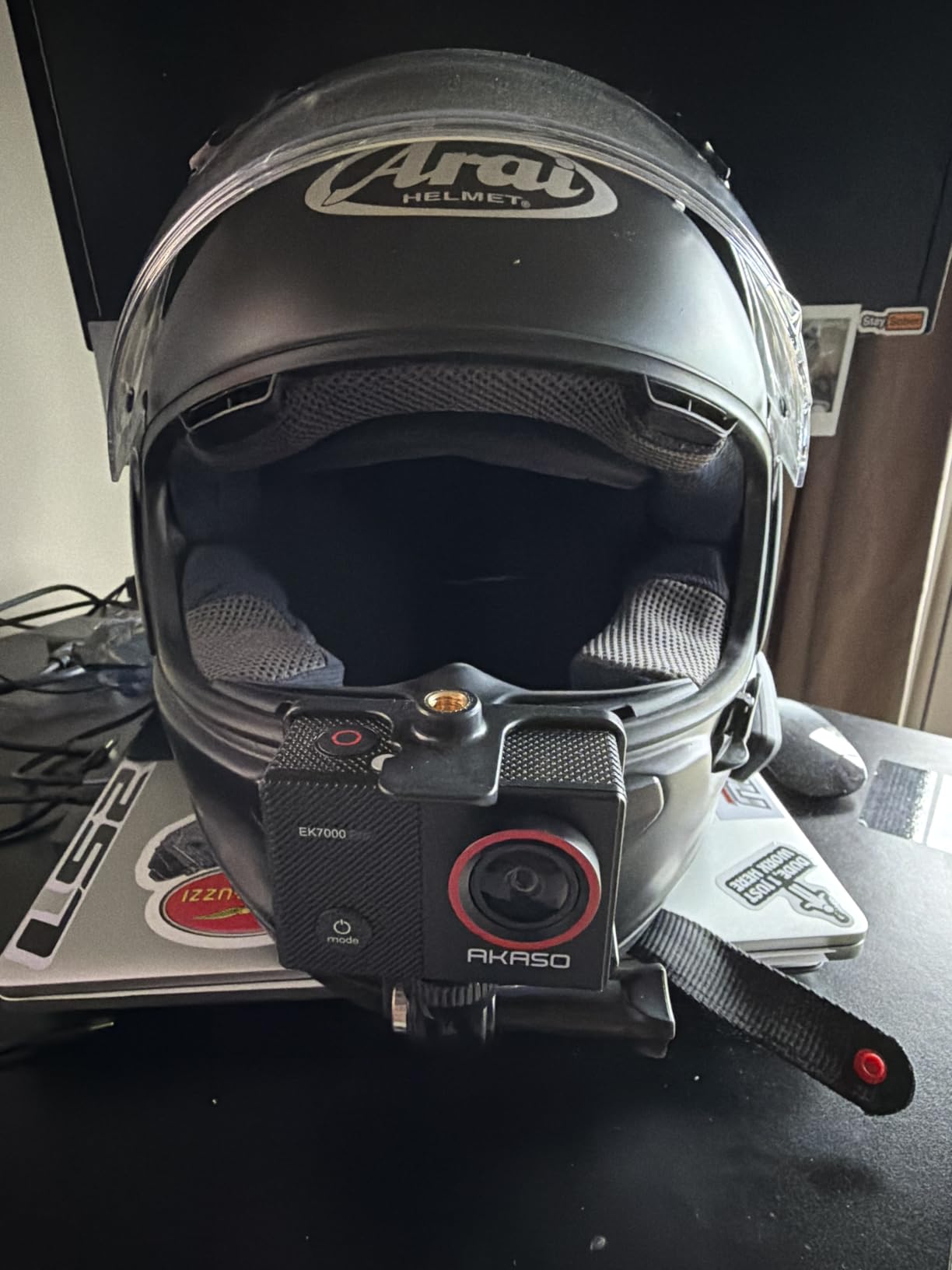 AKASO EK7000 Pro 4K30fps Action Camera with Touch Screen EIS 131ft Waterproof Underwater Camera Remote Control 5X Zoom with Helmet Accessories Kit (with 128GB MicroSD Card) customer photo 2