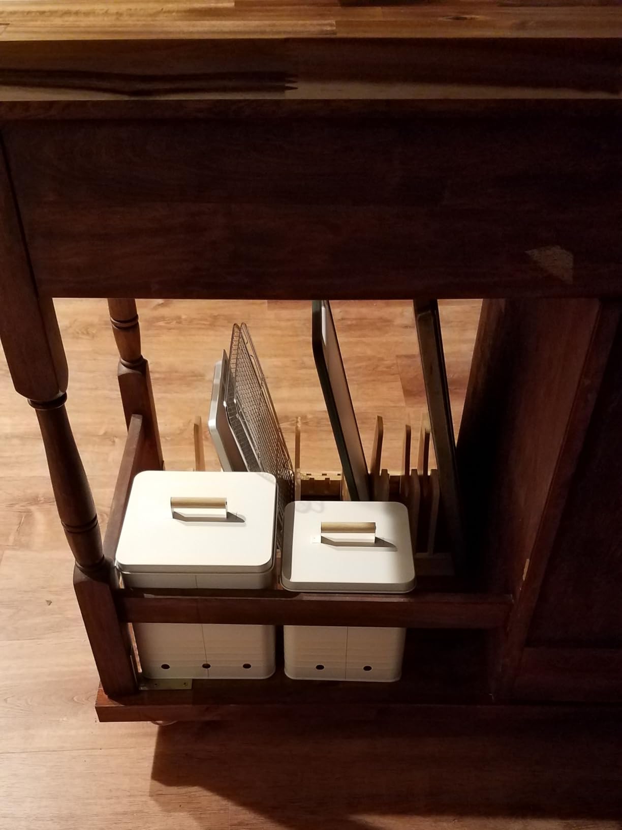 Beautiful Potato and Onion Storage Container Set - Food Safe Metal Bins customer photo 1