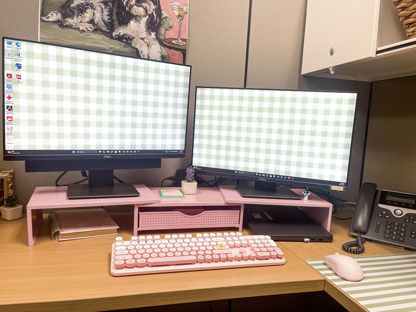 gianotter Dual Monitor Stand Riser With Drawer and 2 Pen Holders customer photo 1