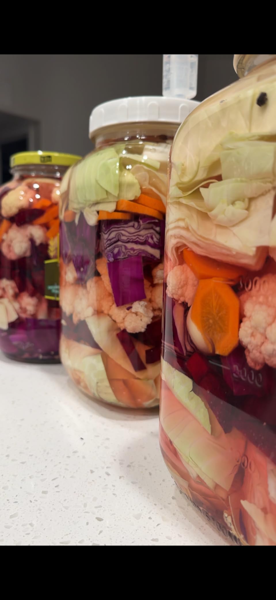 Glass Fermentation Jar Large Pickle Jar Kimchi Containers for Kumbucha Mead customer photo 2