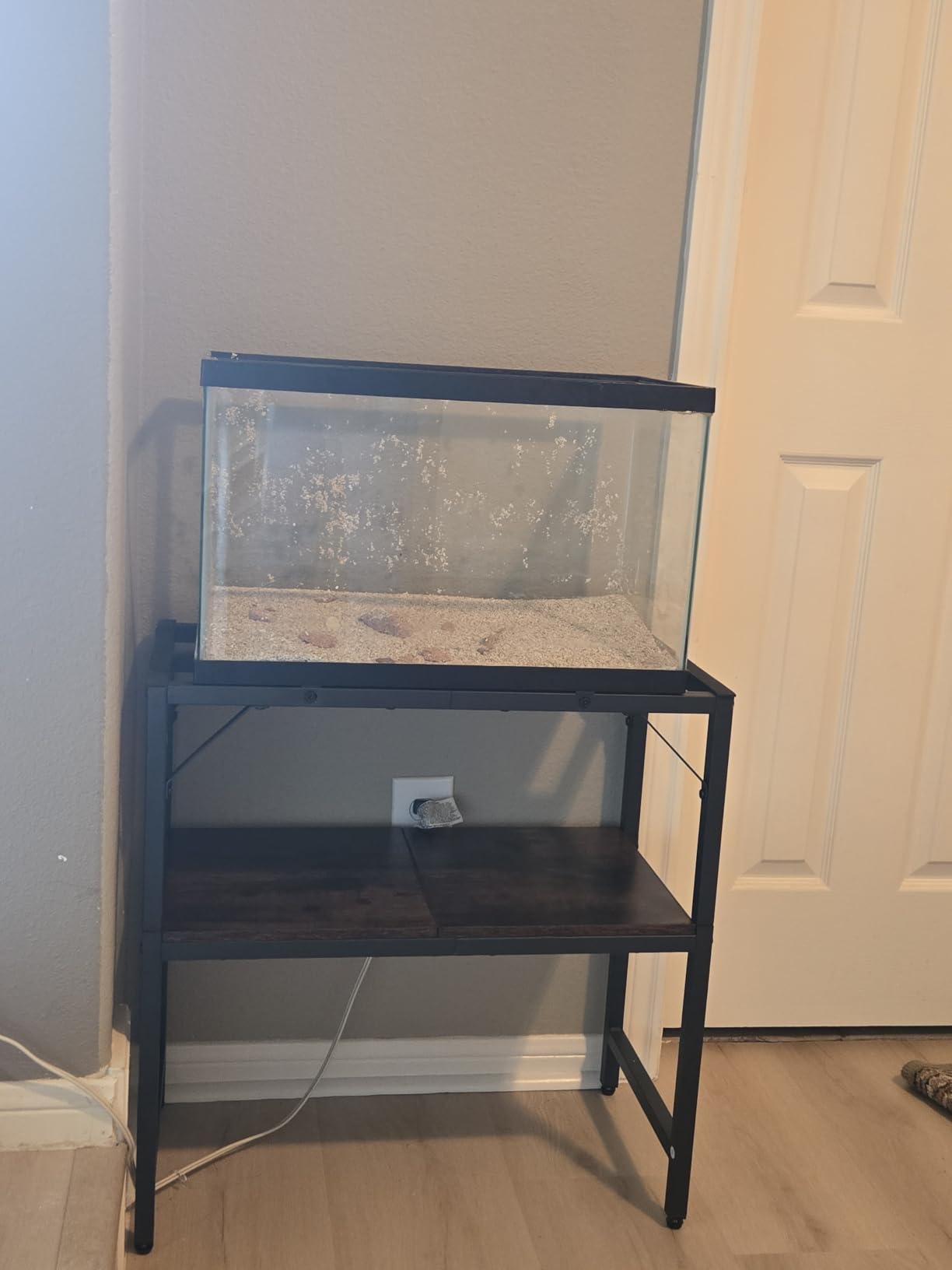 MAHANCRIS 40-50 Gallon Fish Tank Stand, Aquarium Stand with 2-Tier Storage Shelves, Heavy Duty Breeder Turtle Terrarium Stand Rack for Home Office, 36.2