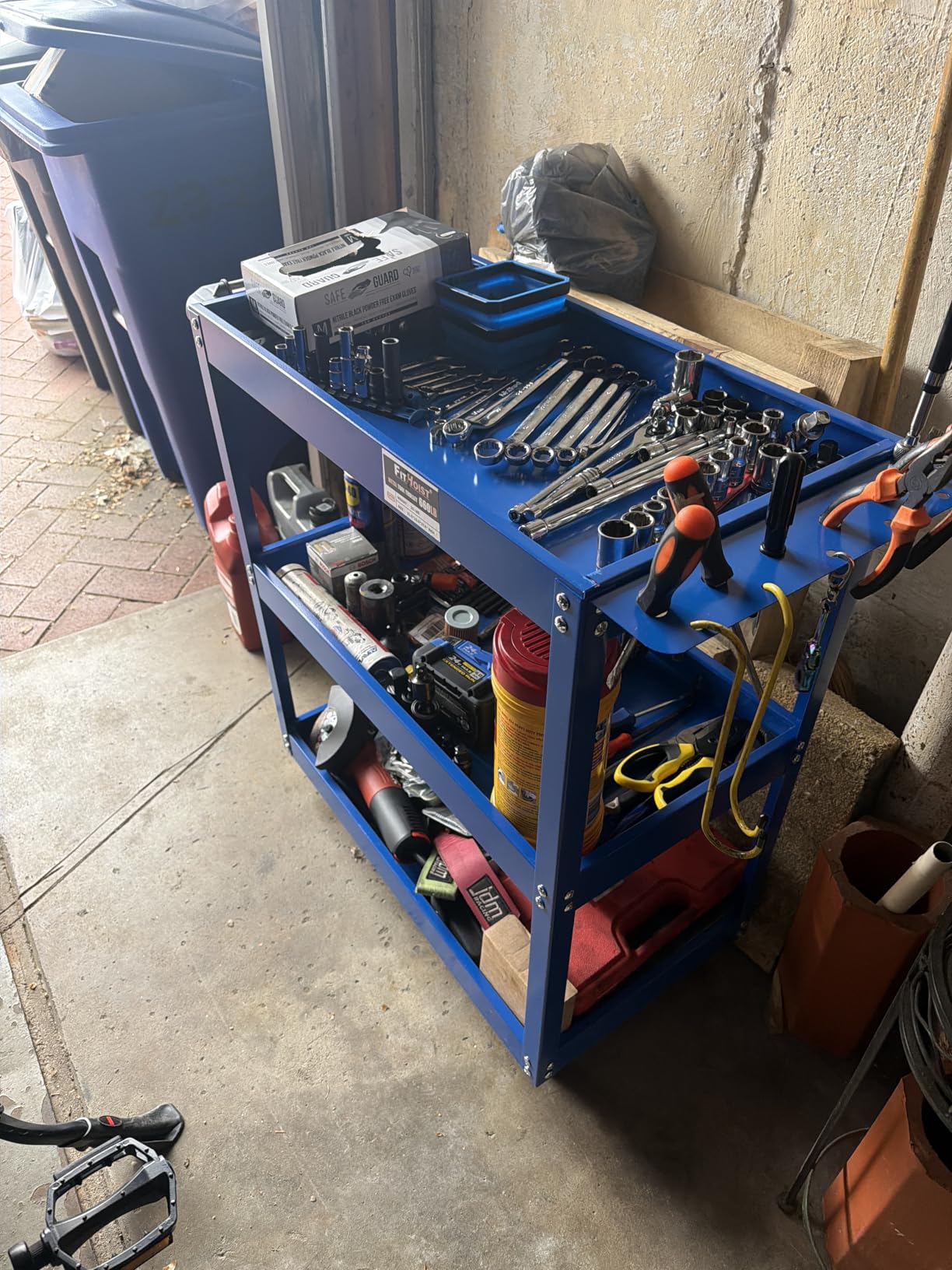 3-Tier Rolling Tool Cart, Thickened 440LBS Metal Mechanic Tool Cart on Wheels, Heavy Duty Rolling Carts with Wheels, Utility Service Carts for Mechanics Garage Warehouse Workshop Repair Shop customer photo 1