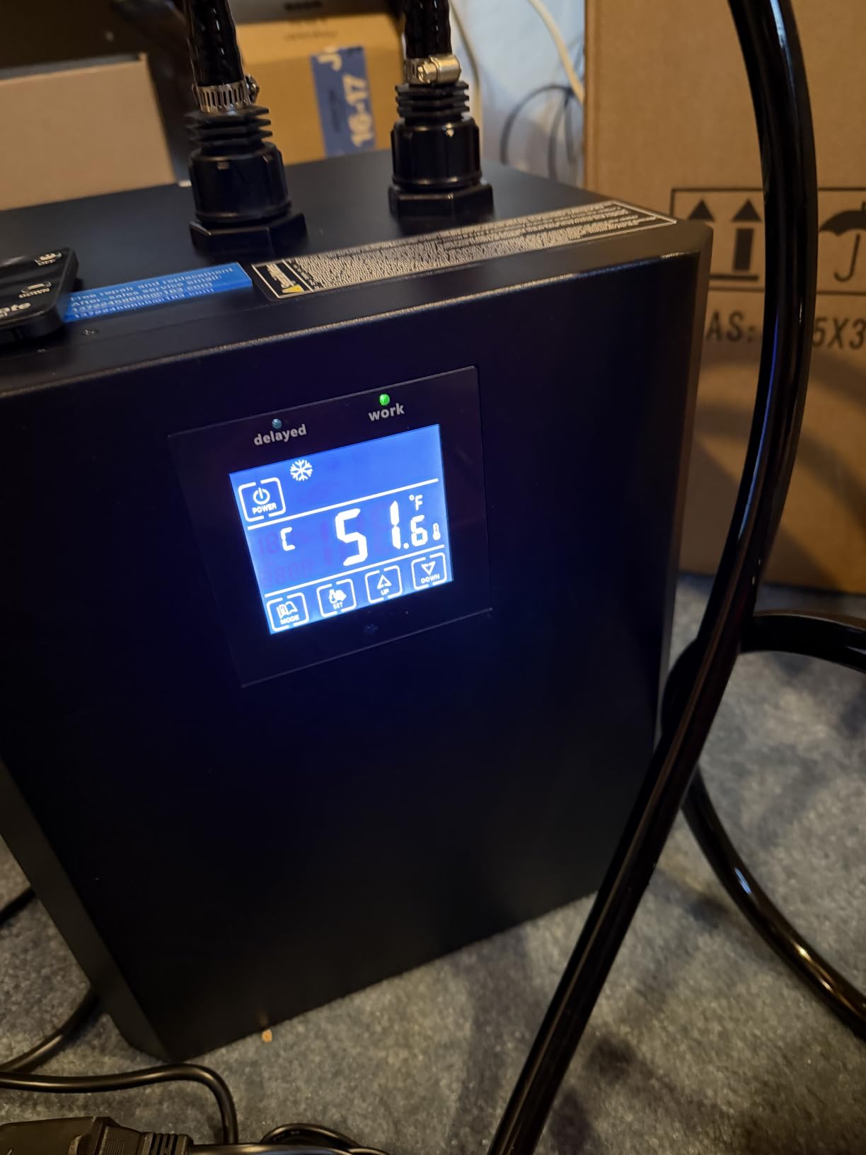 79 Gallon Aquarium Chiller, Fish Tank Chiller,1/3 HP Active Aqua Chiller for Axolotl, Aquarium Cooler with LED Display, Pipe, Water Pump, Remote Control customer photo 1