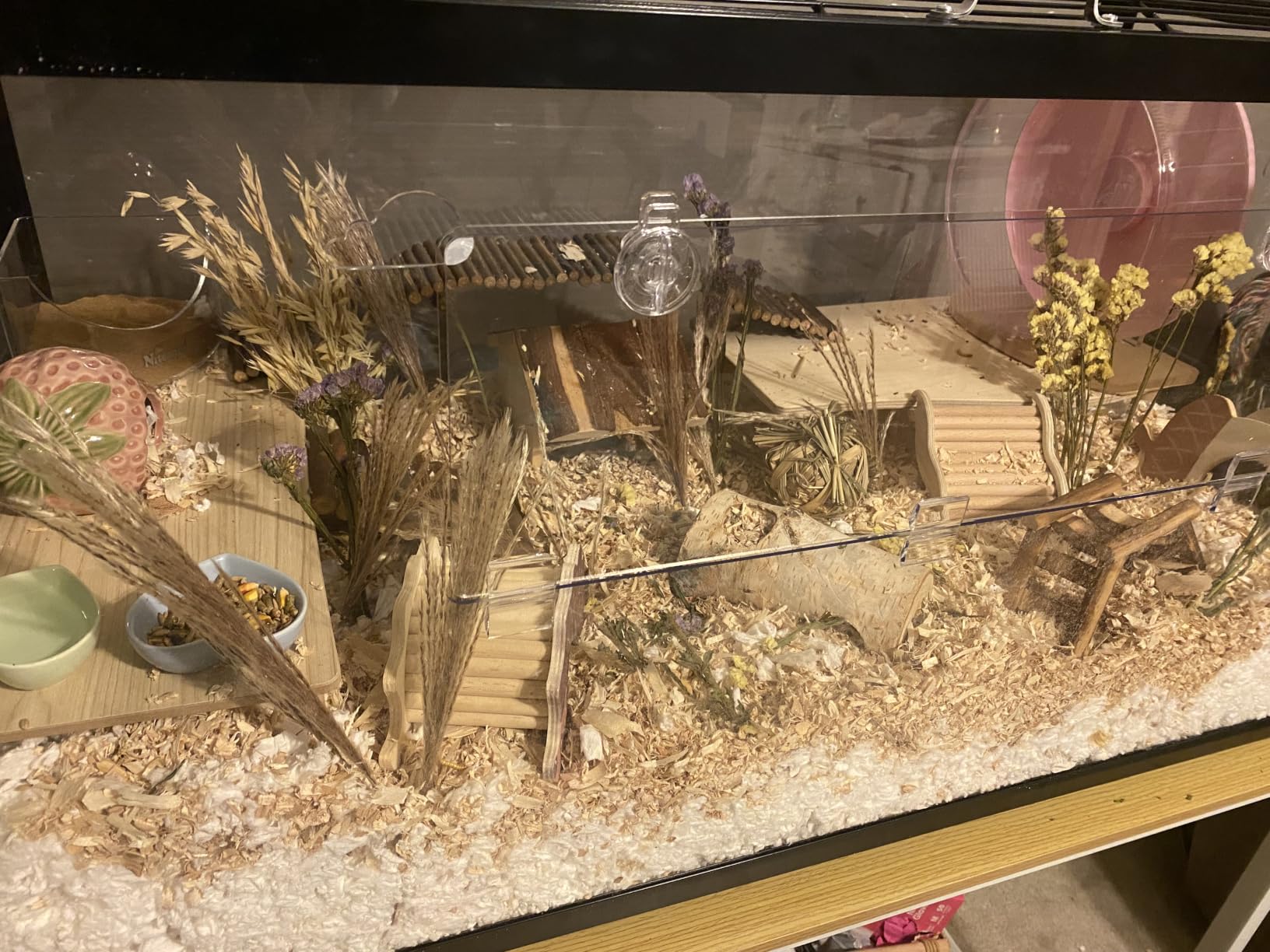 VEVOR Hamster Cage, 360°Viewing Transparent Hamster Habitats, Small Animal Cage, 29.5 x 17.3 x 24 in, Ventilated Pet Mouse Cages with Water Bottle, Portable Hamster House for Rats, Guinea Pigs customer photo 2