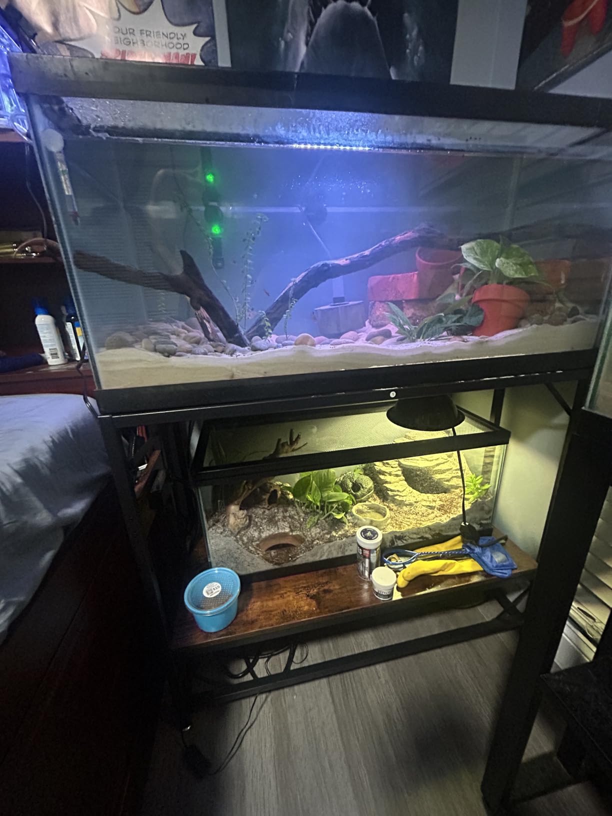 METYERRY 40 Gallon Fish Tank Stand with Power Outlet,Adjustable Shelf customer photo 2