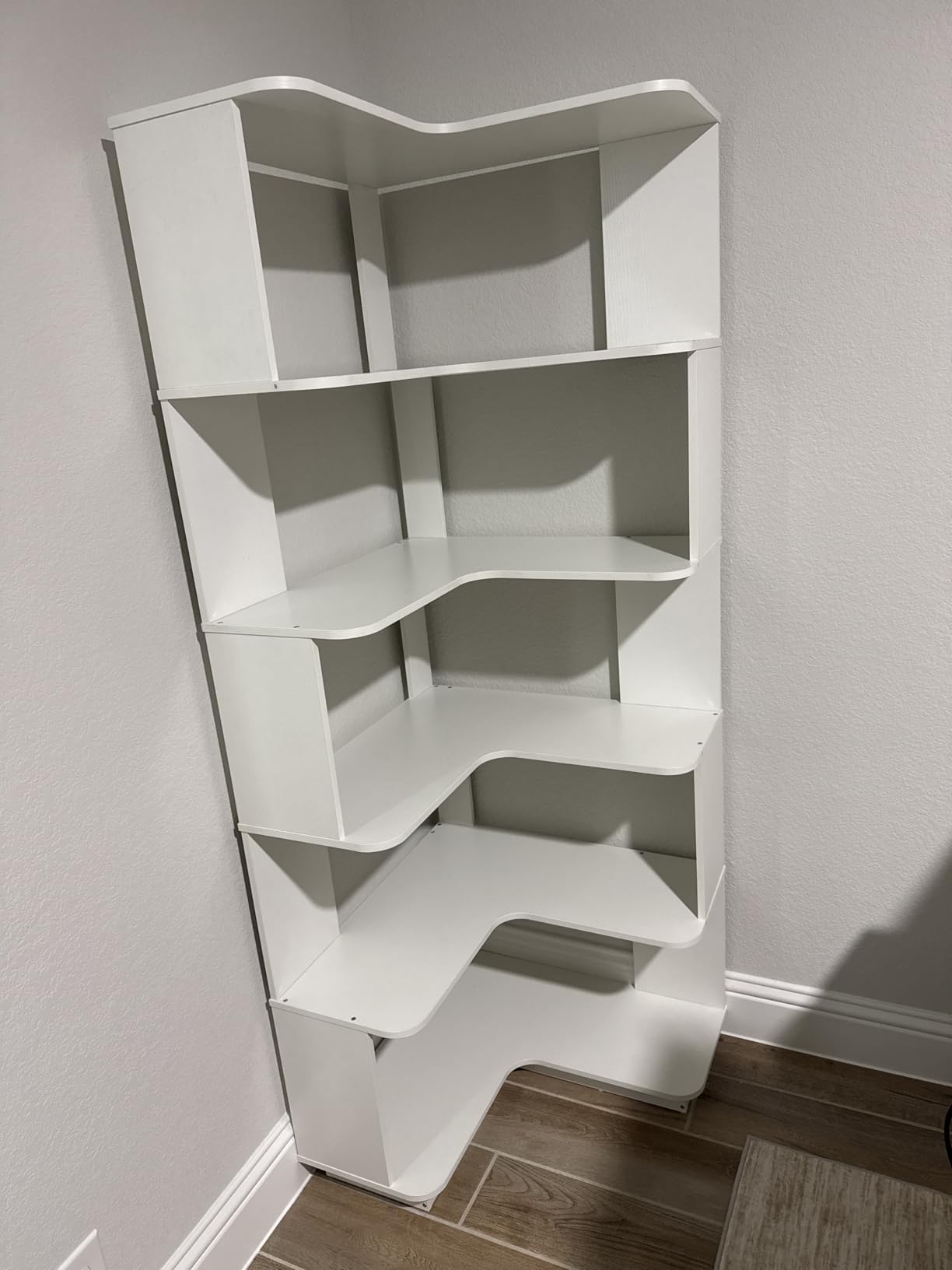 Armocity Corner Book Shelf, 6-Shelf L Shaped Corner Bookshelf with Baffle customer photo 1