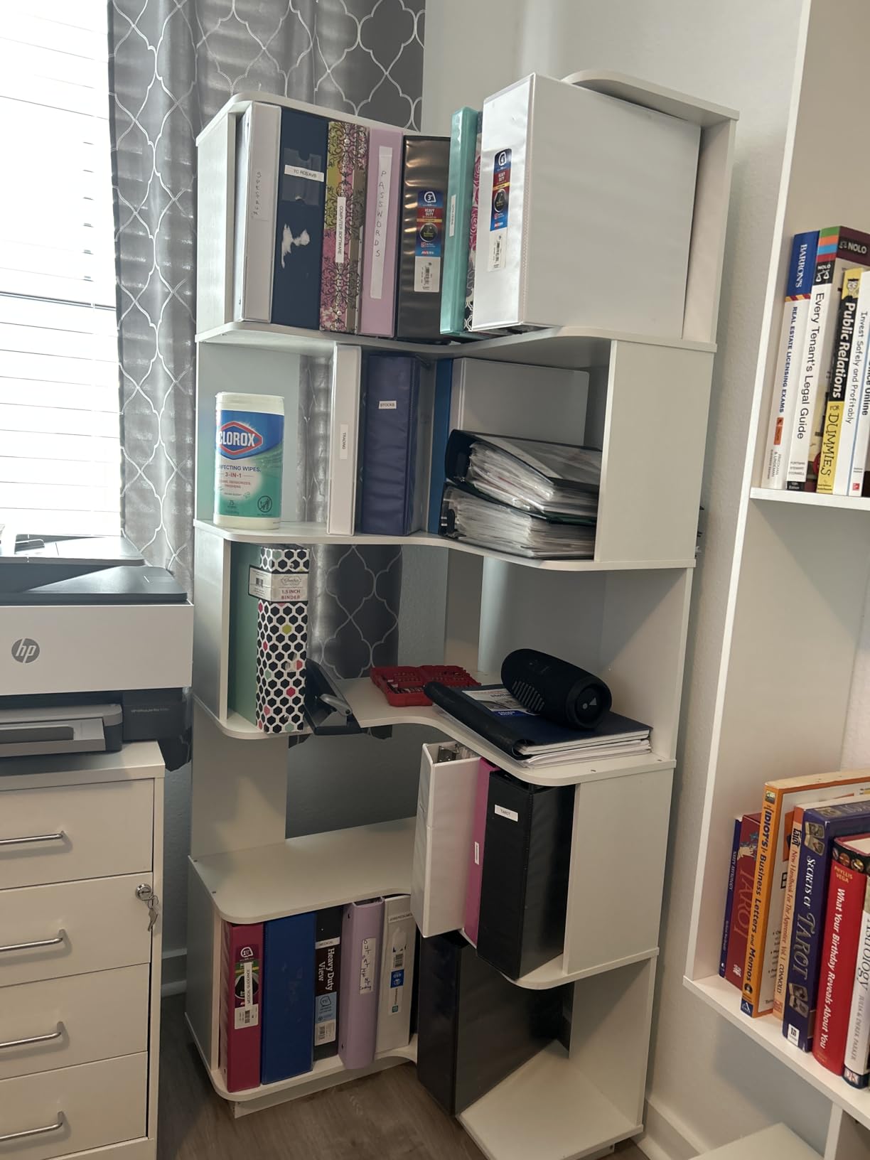 Armocity Corner Book Shelf, 6-Shelf L Shaped Corner Bookshelf with Baffle customer photo 2