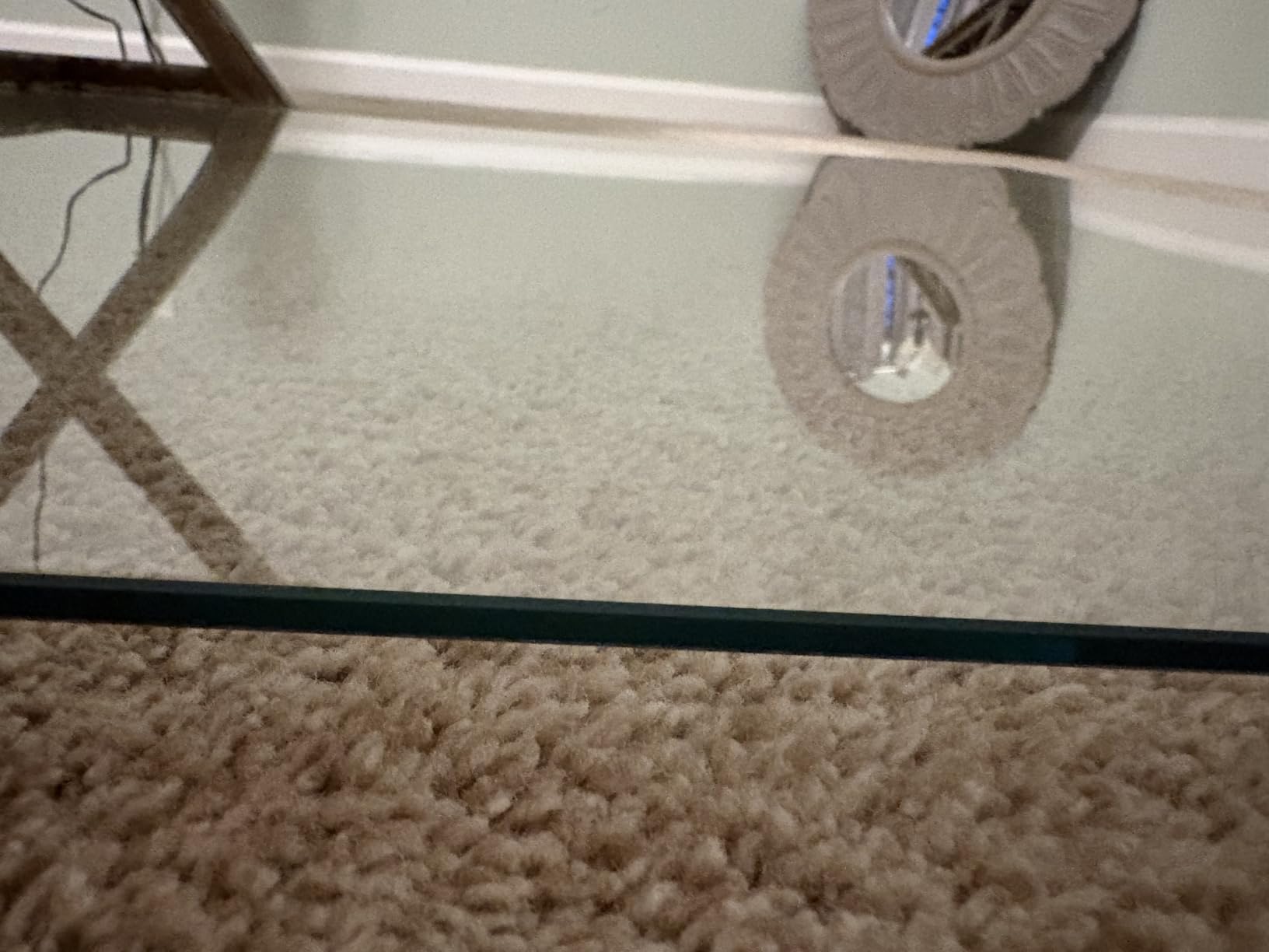 Koonmi Glass Chair Mat for Carpet, 36