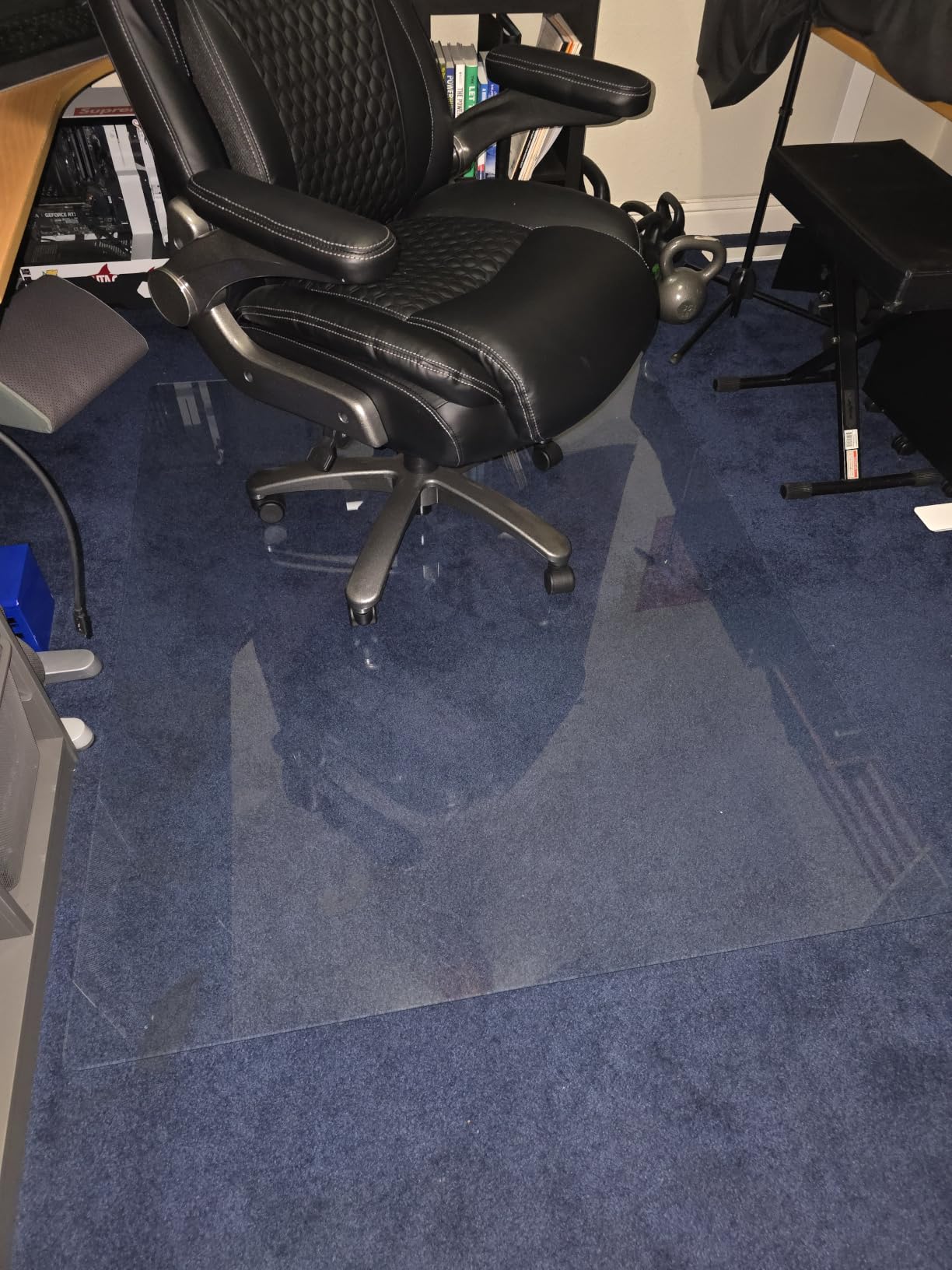Koonmi Glass Chair Mat for Carpet, 36