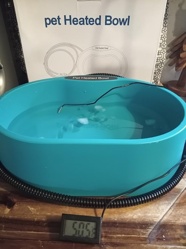 Heated Chicken Waterer, 125OZ Large Capacity Poultry Water Heater for Chicken Coop Hens Turkey Goose Duck Pigeon Poultry Birds Dog Cat Drinker in Winter customer photo 1