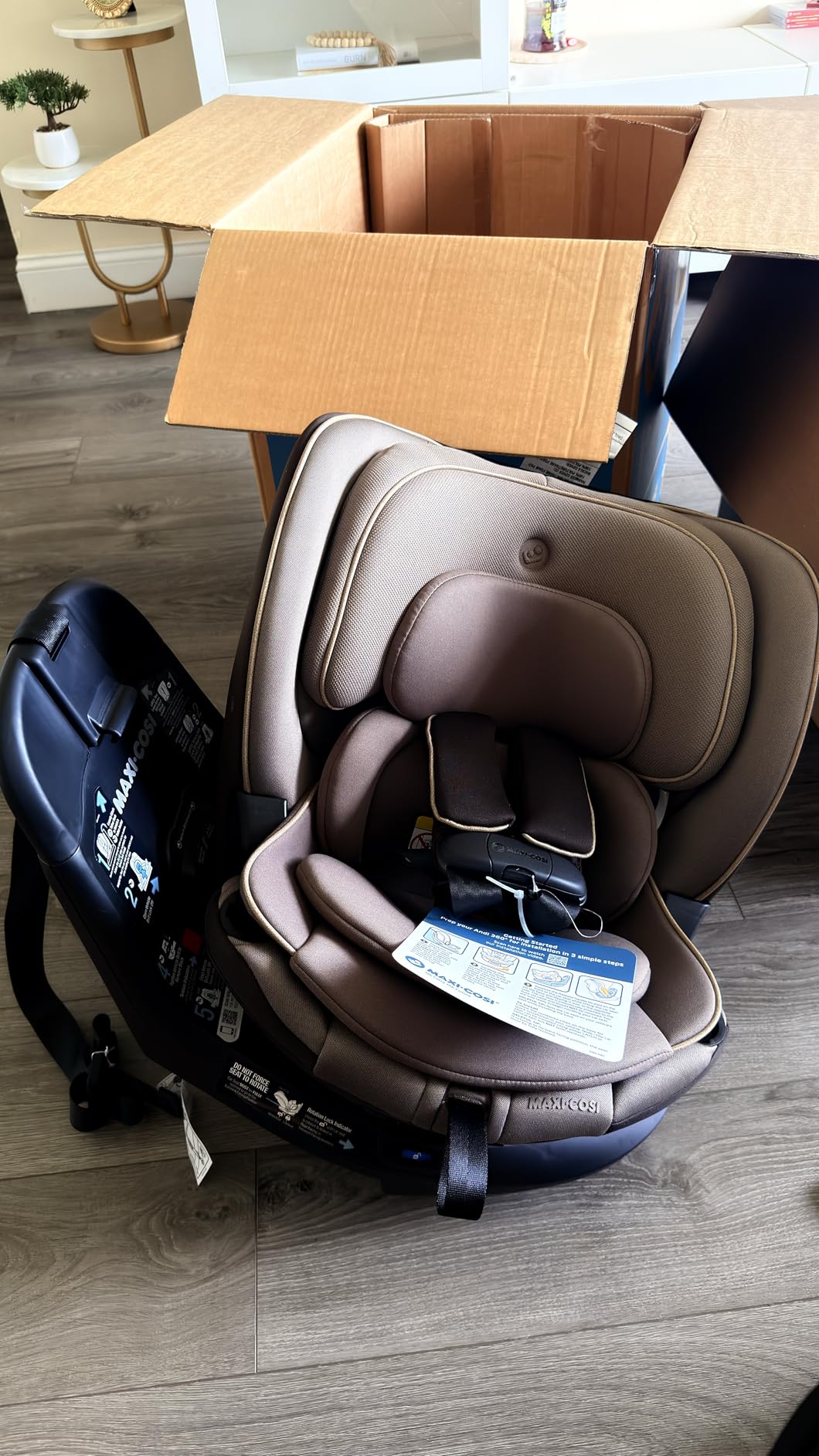 Maxi-Cosi Andi 360 Rotating All-in-One Baby Convertible Car Seat, Rear-Facing, Forward Facing Car Seat, Infant Toddler Booster, Easy Rotation, Tension System, Harness Adjust, Truffle customer photo 2