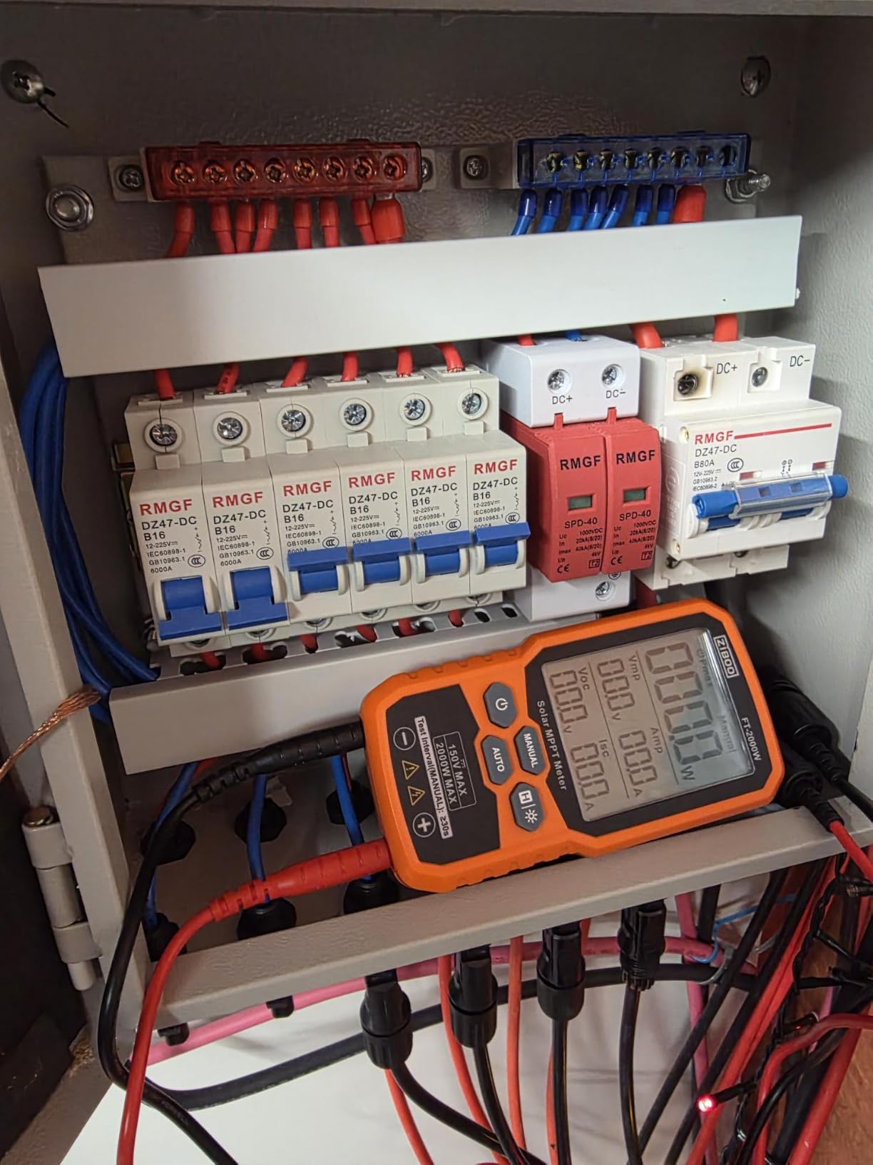 ZIBOO FT-2000W Solar Panel Tester MPPT Meter - 2000W Max Power, 150V/35A PV Module Tester for Voc/Isc, Open Circuit Voltage & Short Circuit Current, with Backlight & Data Hold customer photo 1