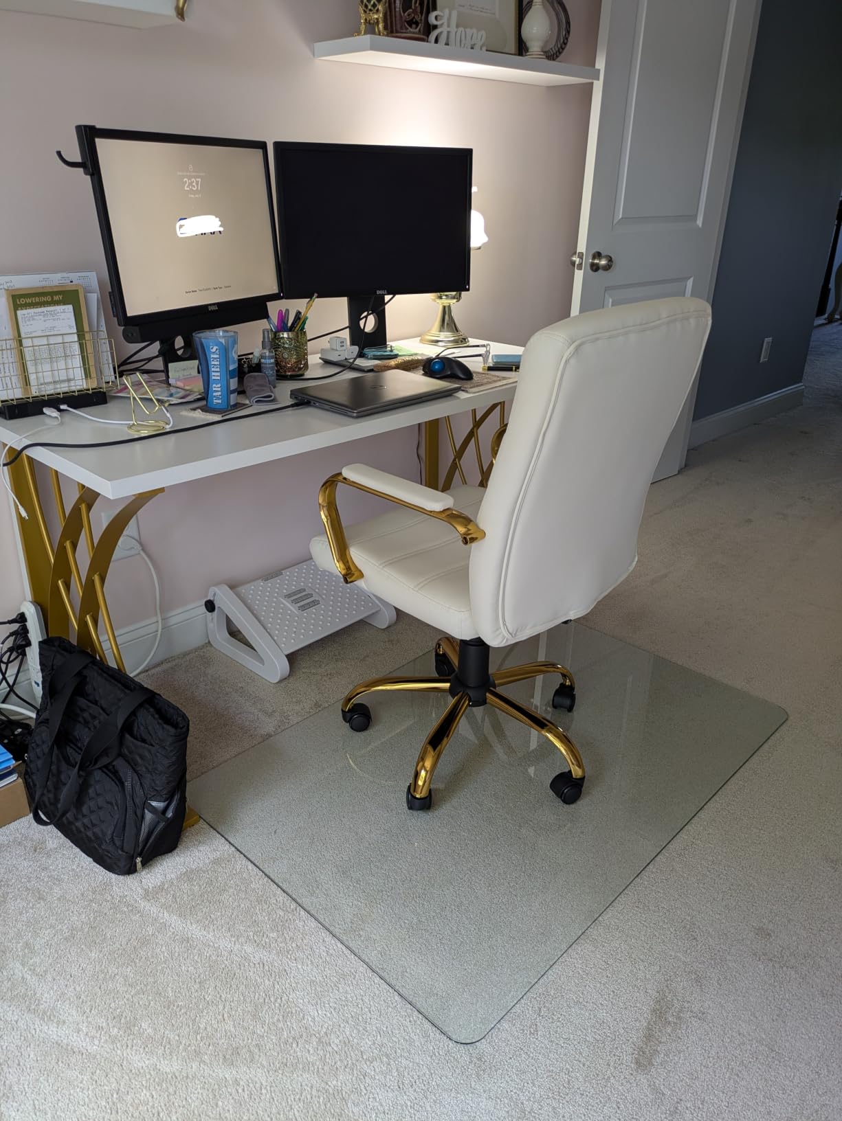 Azadx Tempered Glass Chair Mat for Carpet 32