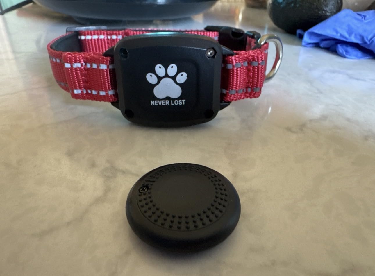 GPS Dog Collar with Tracker, Waterproof, No Monthly Fee, Red, L customer photo 2