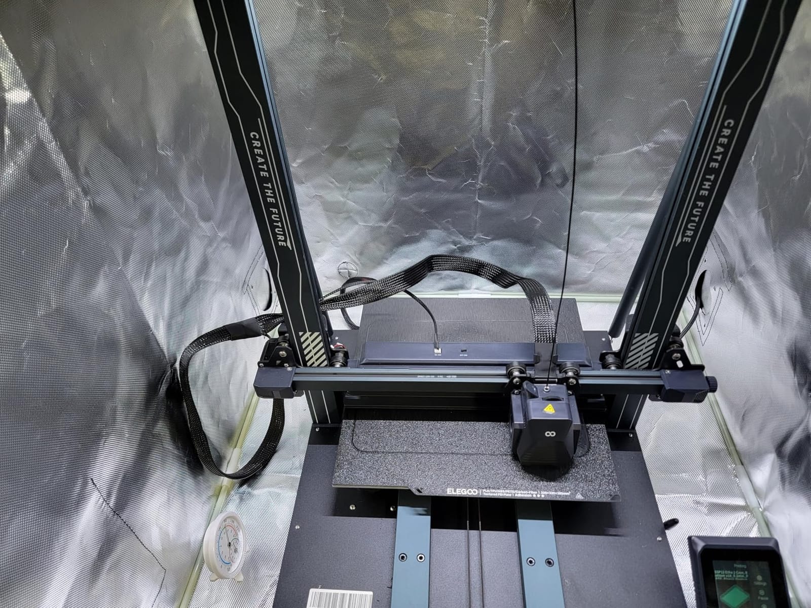 VEVOR 3D Printer Enclosure, Dustproof Waterproof Oxford Cloth 3D Printer Tent, Constant Temperature Protective Case with LED Lighting, Compatible with Creality/ELEGOO/Anycubic Multiple Popular Models customer photo 1