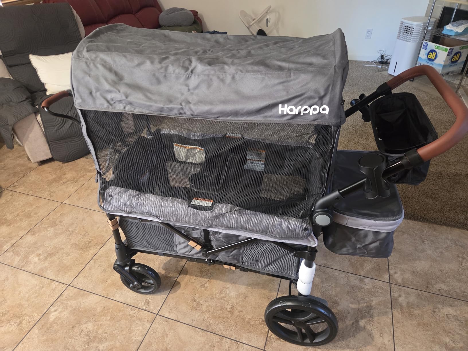 Harppa Remy Wagon Stroller for 2 Kids, 180Ibs Capacity with 2 Seater customer photo 2