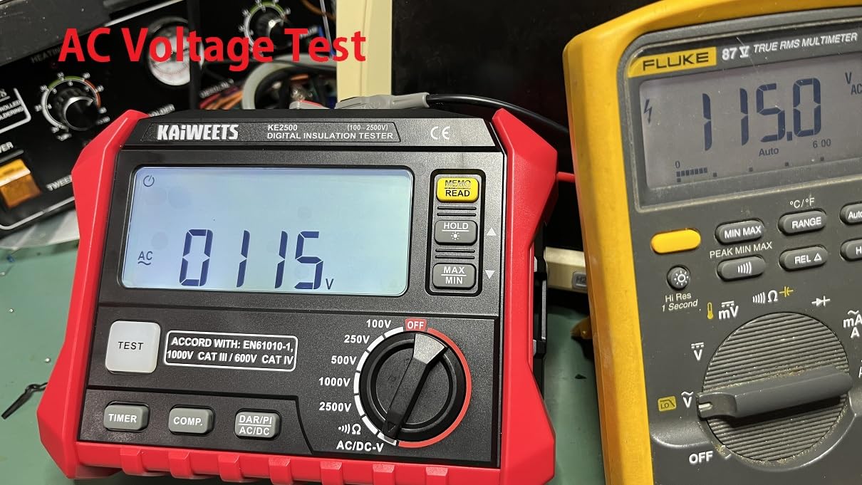 KAIWEETS Megohmmeter Insulation Tester 0.1MΩ-200GΩ 2500V DAR/PI Ohm Meter customer photo 1