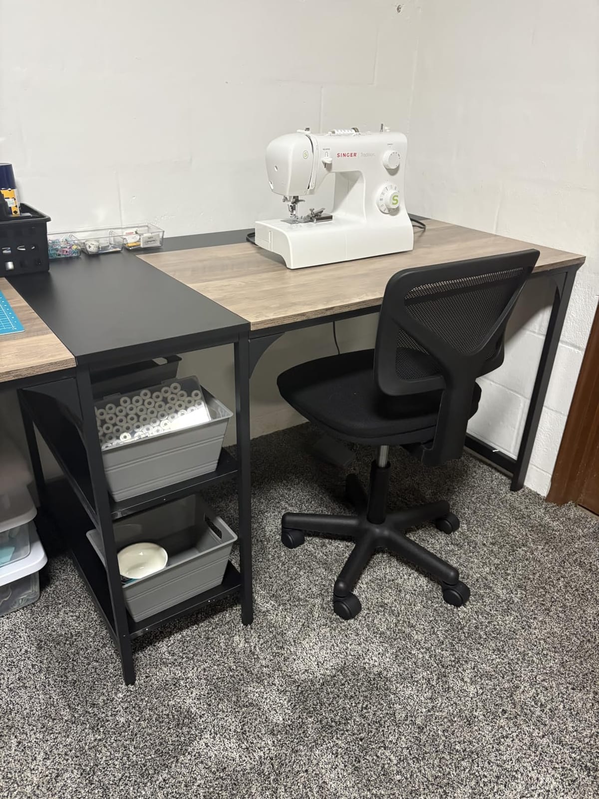 DUMOS Armless Desk Chairs, Small Home Office Mesh Chairs customer photo 2