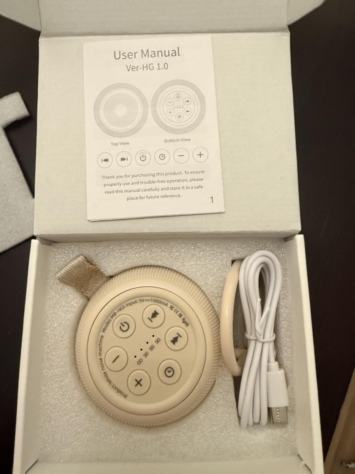 Portable Travel Sound Machine White Noise Machine 40h Battery Brown Noise Machine 30 Soothing Sounds & Hushing Sound for Baby 4 Timers Memory Function 32 Adjustable Volume for Kids Adults Home Office customer photo 1