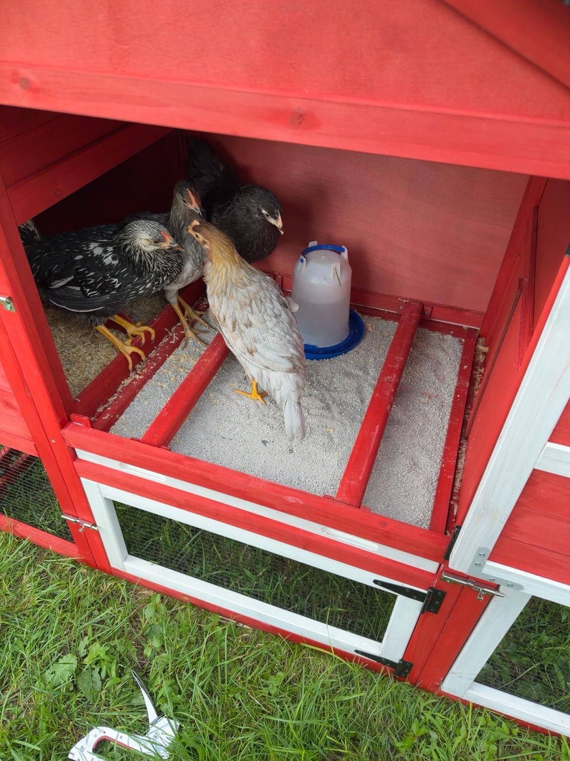 Aivituvin Mobile Chicken Coop with Wheels for 2-4 Chickens, Backyard Expandable Chicken House Duck Cage with Run, 2 Nesting Boxes, Easy Clean Pull-Out Tray, Leak-Resistant Asphalt Roof, 72.3