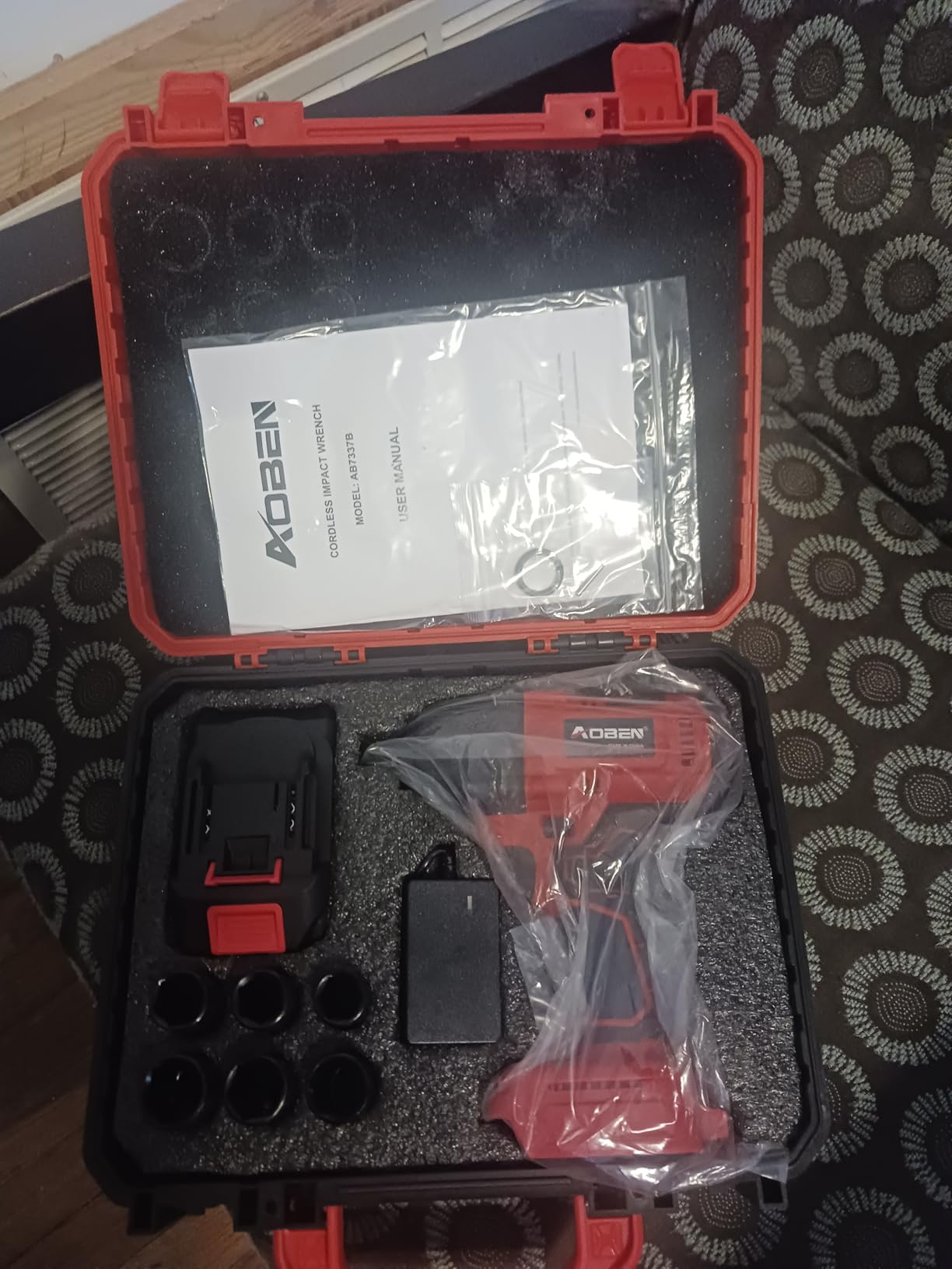 AOBEN 1500N.m Cordless Impact Wrench, 1/2