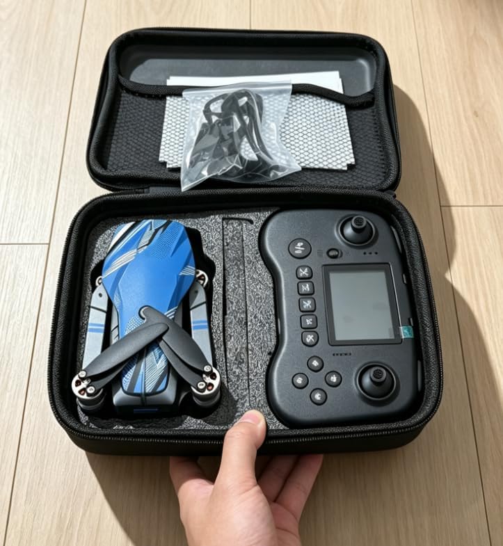 Drone with Camera for Adults LCD Screen on Controller, Foldable RC Mini FPV Drones for Beginner, Quadcopter with Brushless Motor Obstacle Avoidance, Support 32G SD Card Under 250 Grams customer photo 2