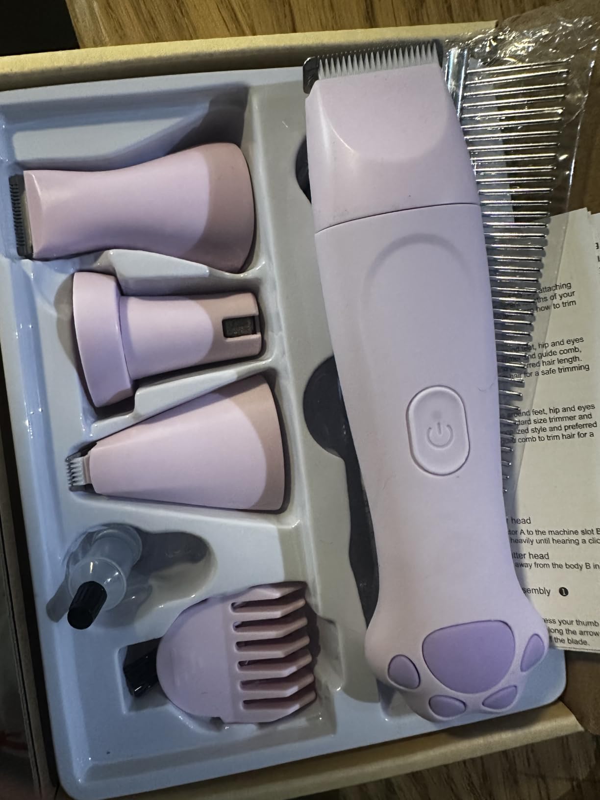 4-in-1 Dog Clippers for Grooming Kit - 45dB Quiet 150-Min Run Non-Slip Grip customer photo 1