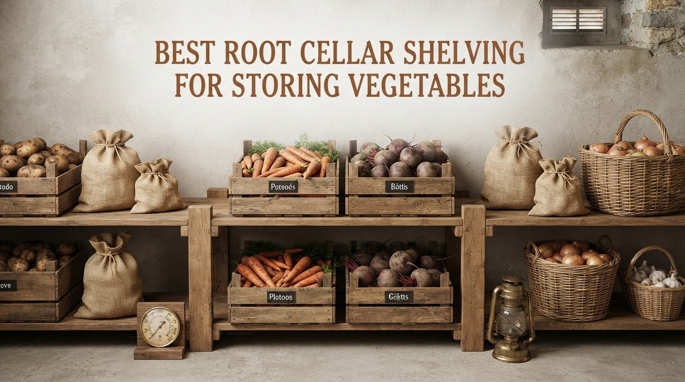 best root cellar shelving for storing vegetables