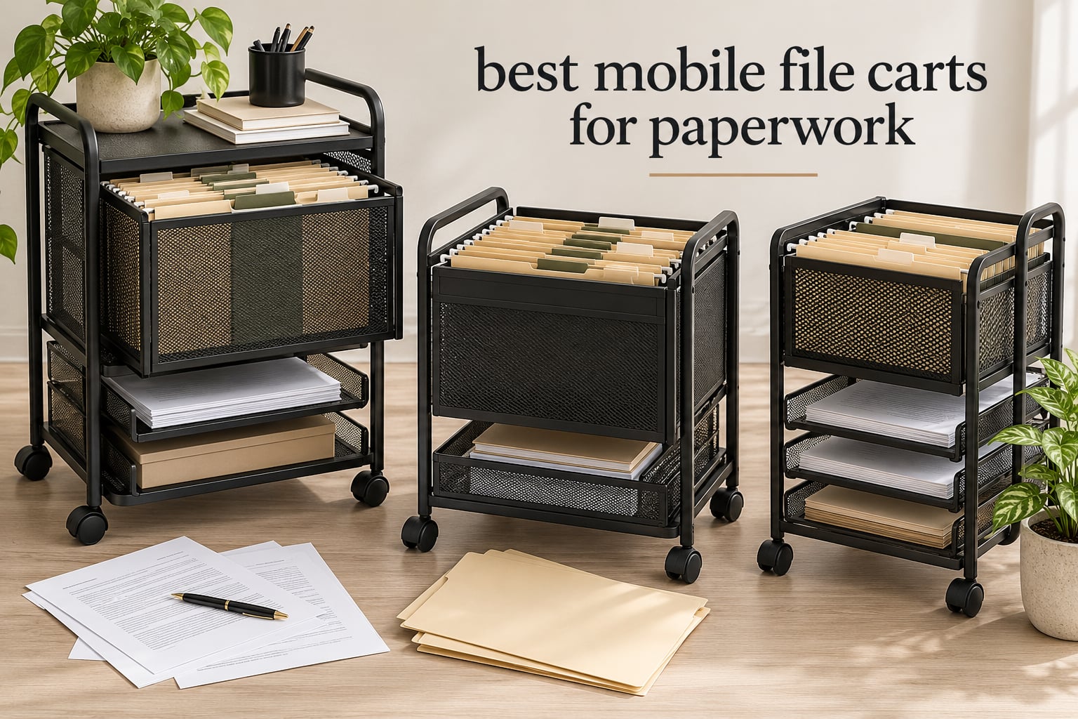 best mobile file carts for paperwork
