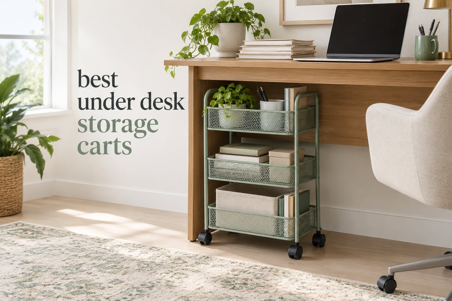 best under desk storage carts