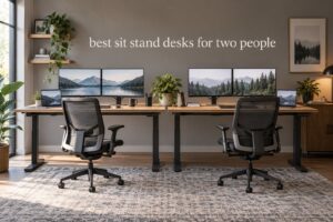 best sit stand desks for two people