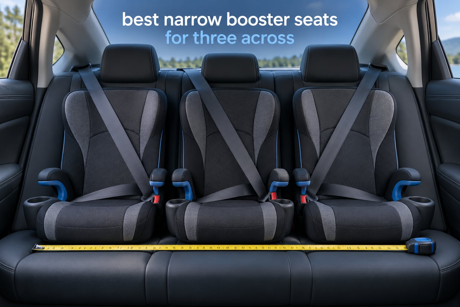 best narrow booster seats for three across